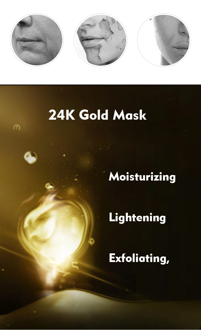 Wholesales Beauty Cosmetics Anti-Aging Moisturizing Pore Cleansing 24K Gold Peel off Facial Mask