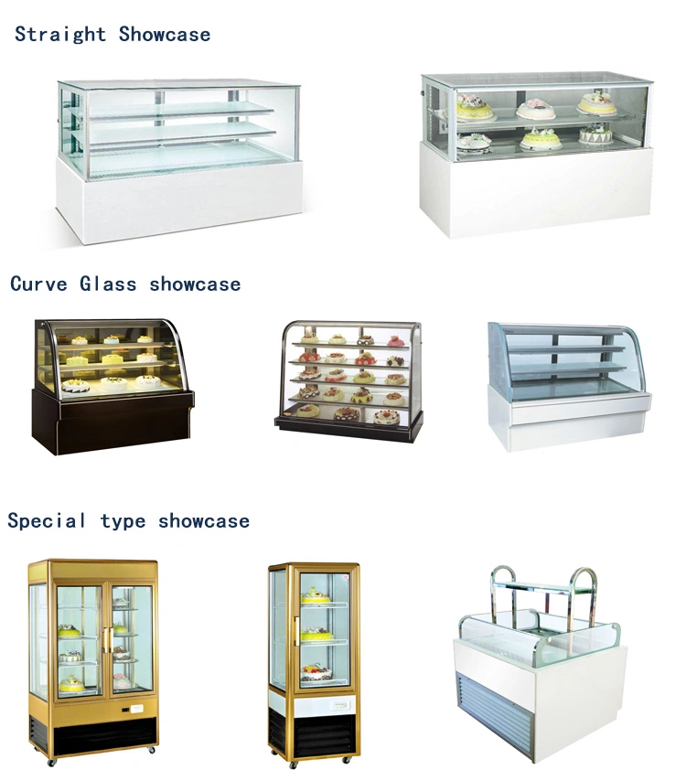 Auto Defrost Commercial Cake Freezer Showcase Cabinet with Front-Opening Door