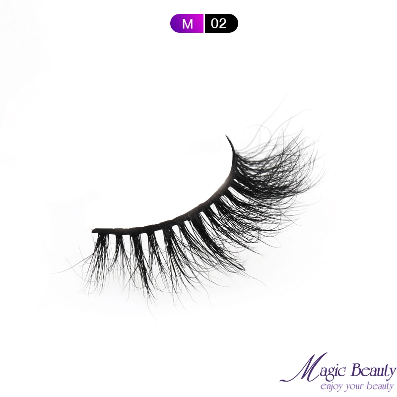 2020 New Design Style Eyelashes Beauty Cosmetics Lashes High-Grade Fluffy M01 M02 Mink Eyelash with Custom Your Logo Box