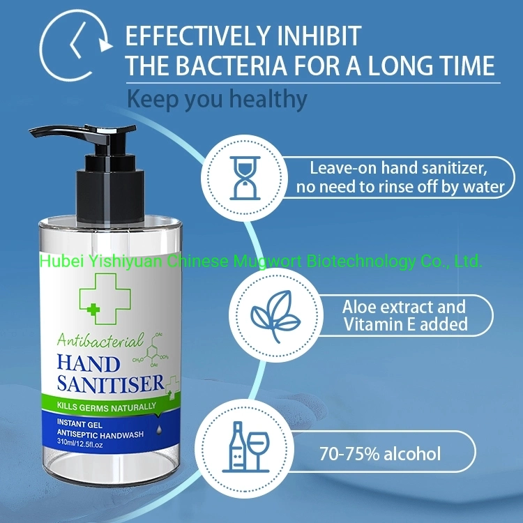 75% Alcohol Hand Sanitizer Gel 300ml Waterless Antibacterial Hand Sanitizer with Ce FDA MSDS