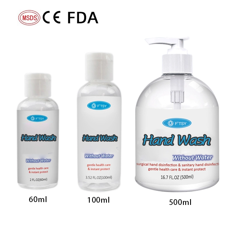 FDA MSDS Approved 100ml 4oz 75% Alcohol Kill Germs Hand Wash Gel Antibacterial Hand Sanitizer