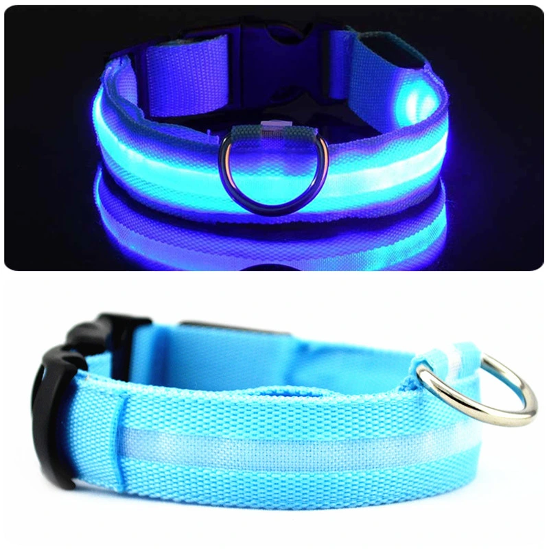 Pet Supplies USB Rechargeable Pet Dog LED Glowing Collar Pet Luminous Flashing Necklace Outdoor Walking Dog Night Safety Collar