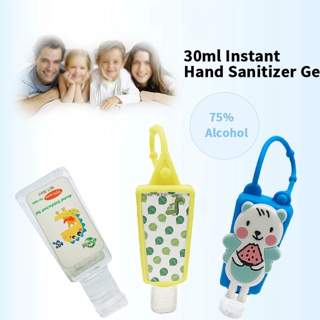 Portable 30ml 65ml Hand Disinfectant Gel Antibacterial Sanitizer with Silicone