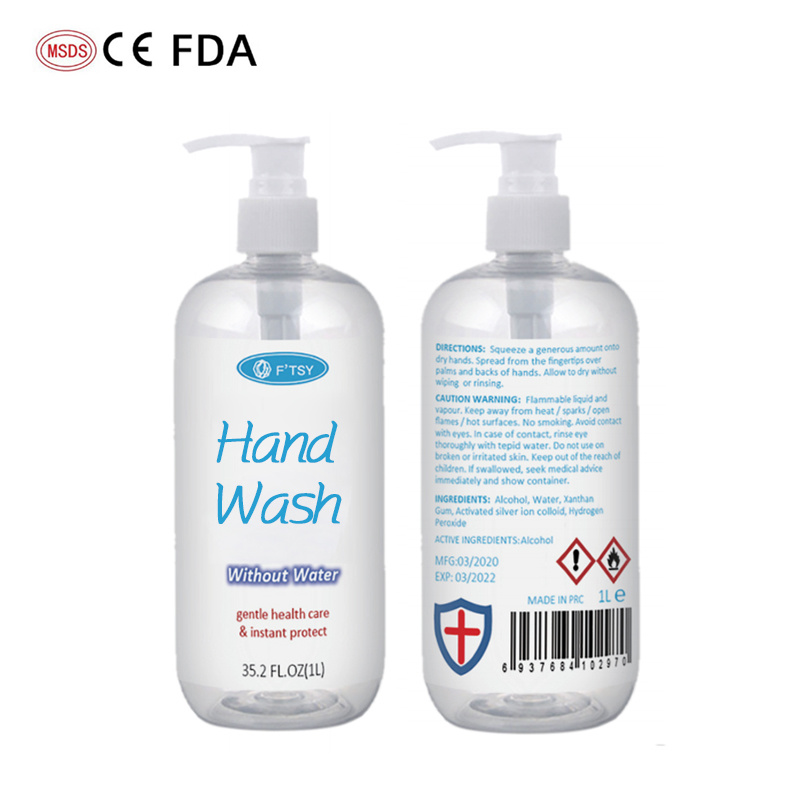 Wholesale 2oz 60ml Waterless Antibacterial 75% Alcohol Hand Sanitizer Spray