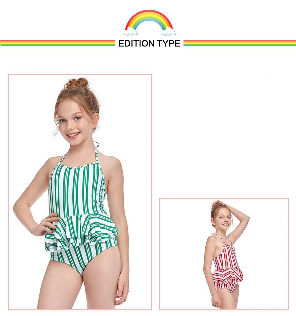 Polyester Spandex New Fashion Print Kids Swimwear Girl Children Swimsuit