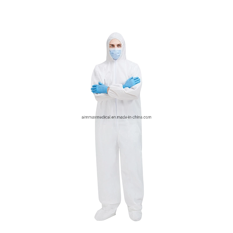 Dust Splash Full Body Disposable Coverall PP Nonwoven Single Use Water-Proof Full Body Overall