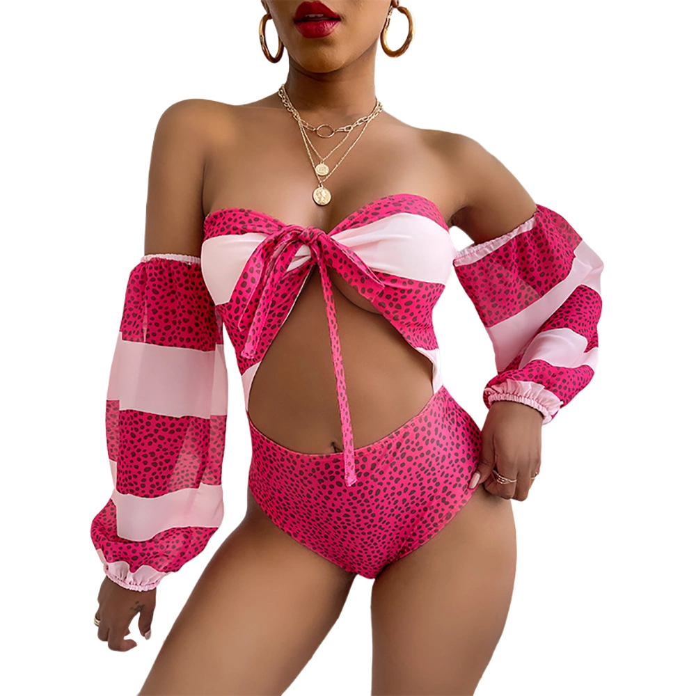 Sexy Bathing Suits One Piece Women Long Sleeve Swimsuit with Beach Cover Set