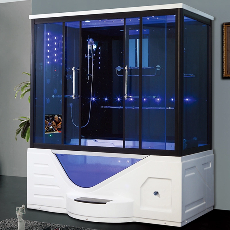 Steam Shower Enclosure, Bathtub with Steam Bath, Whirlpool Bathtub with Steam Shower Cabin