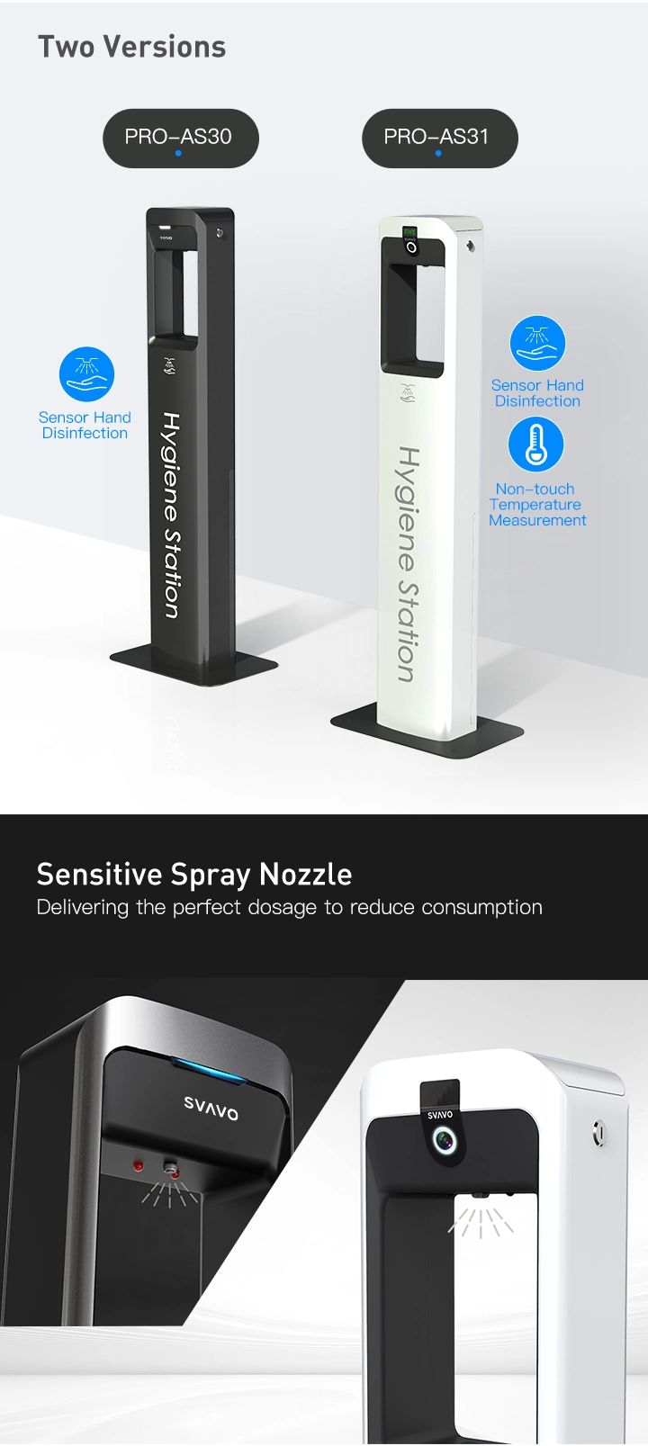 2020 Customized Commercial Automatic Hands Free Alcoholic Spray Hand Sanitizer Dispenser