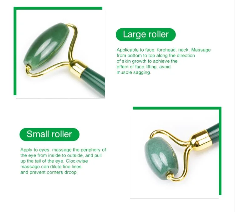 Factory Price Massager Gua Sha Set Skin Facial Care Natural Jade Roller for Face Massage Equipment