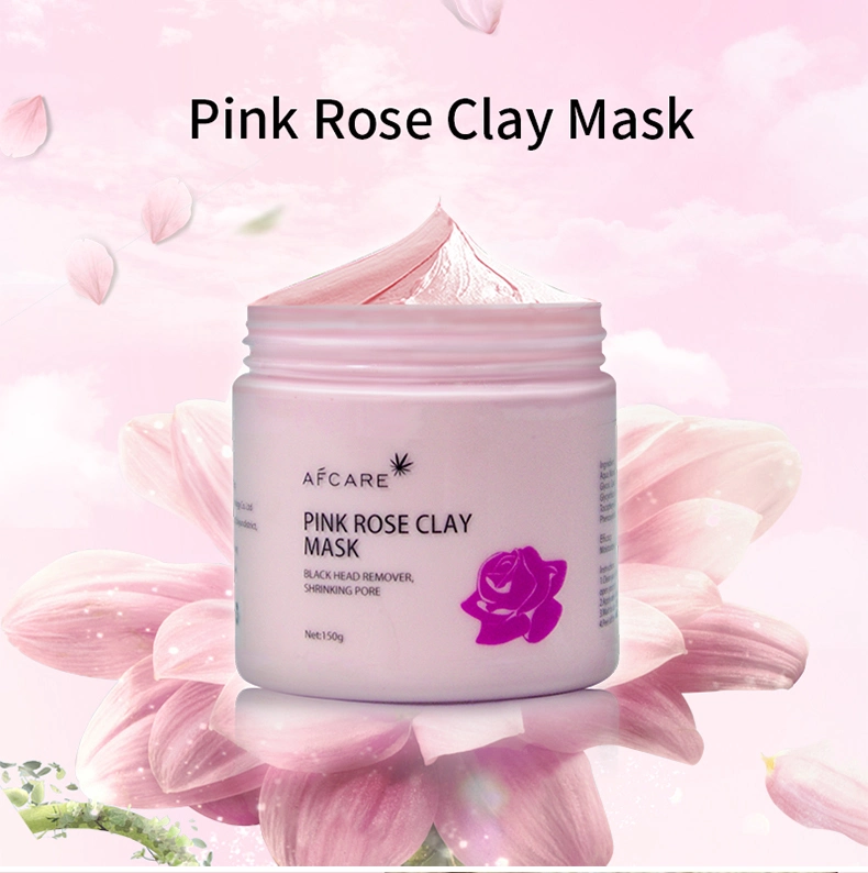 Unisex Skin Care Anti Acne Clearing Pores Purifying Hydrating Cleaning Facial Rose Pink Clay Mask