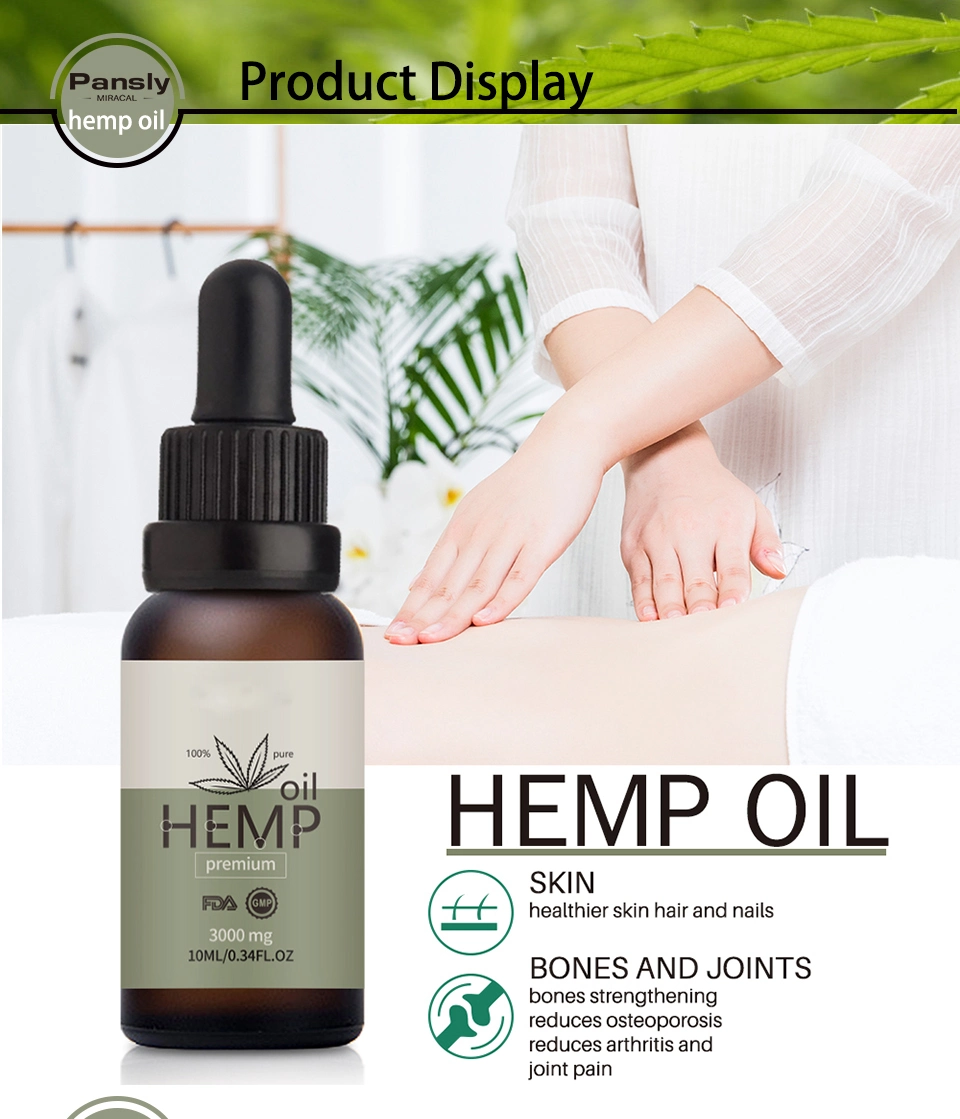 3000mg Organic Essential Oils Hemp Seed Oil Herbal Drops Relieve Stress Cbd Oil Facial Body Skin Care Help Sleep Relief Anxiety