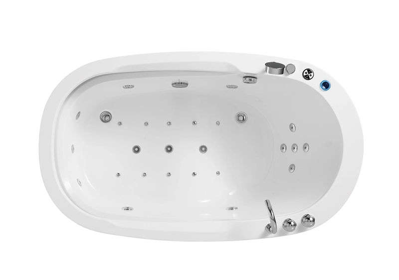 Acrylic Bathtub Freestanding, Air Massage Bathtub, Oval Hydromassage Bath Tub