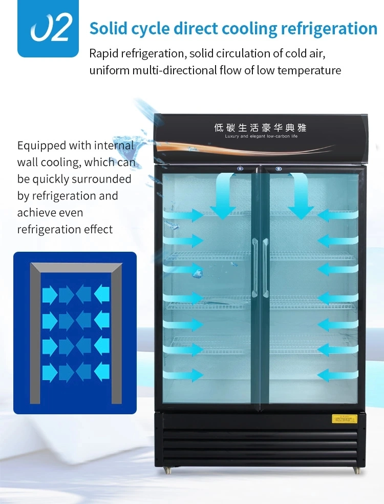 Supermarket Vertical Refrigerated Showcase for Beverage