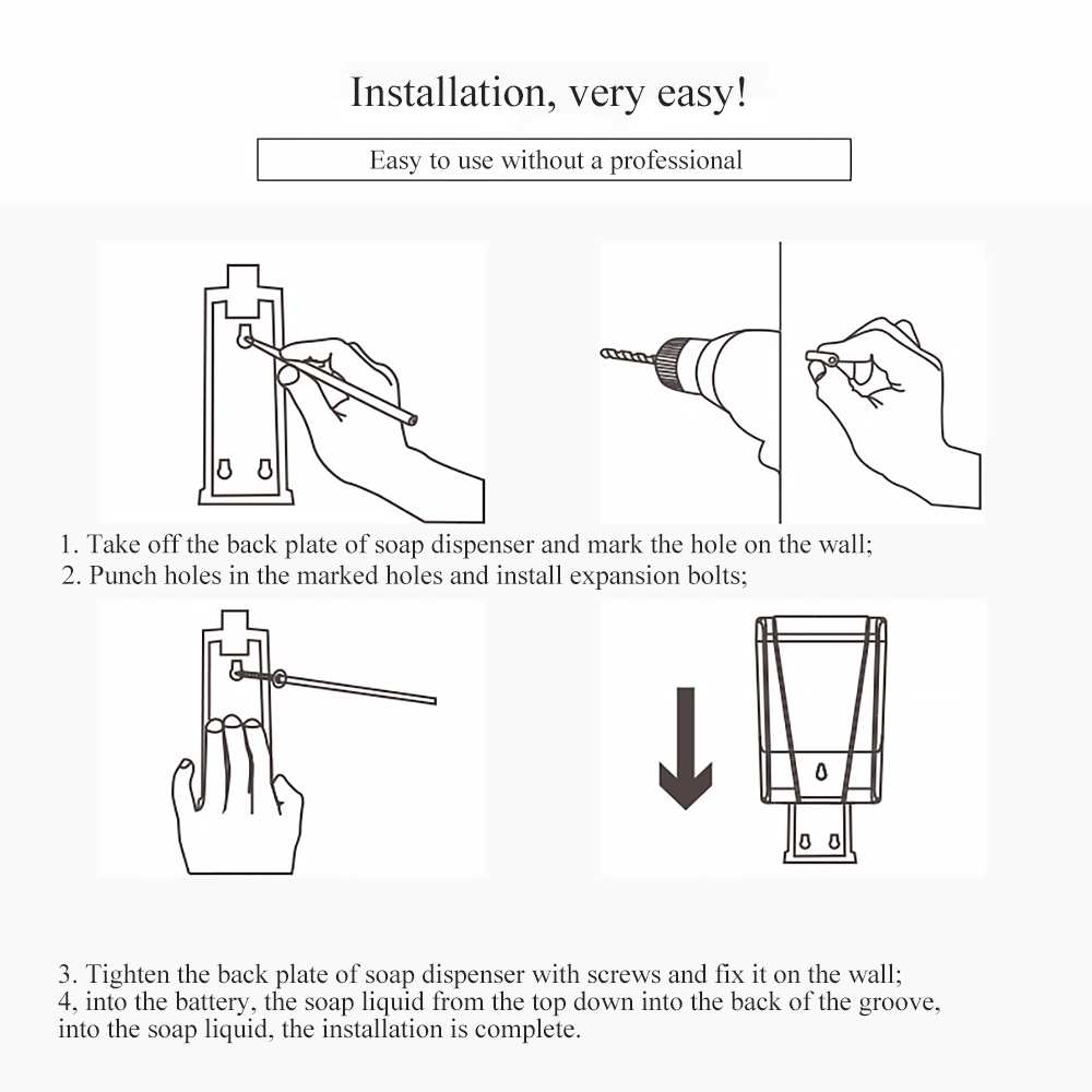 Infrared Hand Sanitizer Foam Wall Mount Electric Touchless Sensor Liquid Hand Automatic Soap Dispenser Liquid