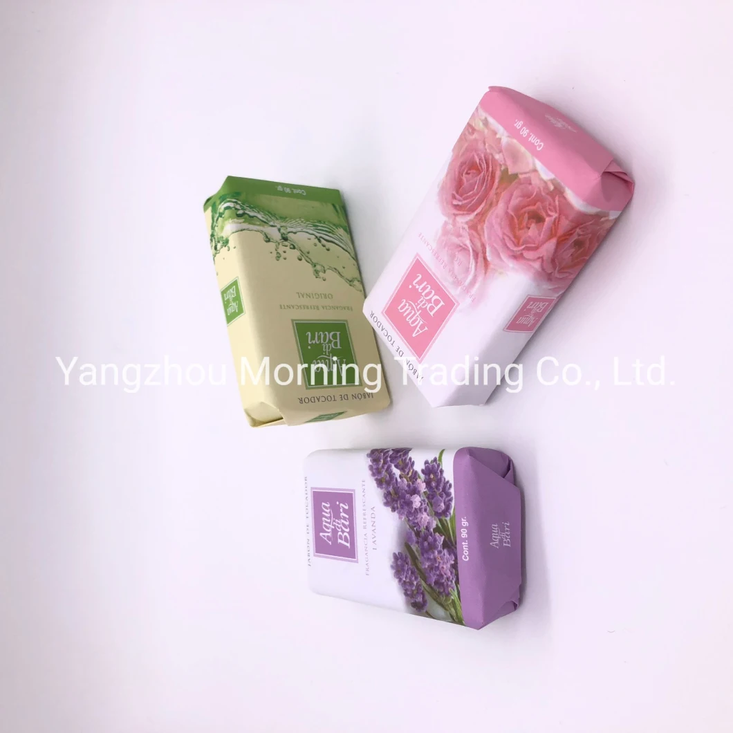 Factory Customize 90g Lavender Wrapper Beauty Bath Soap