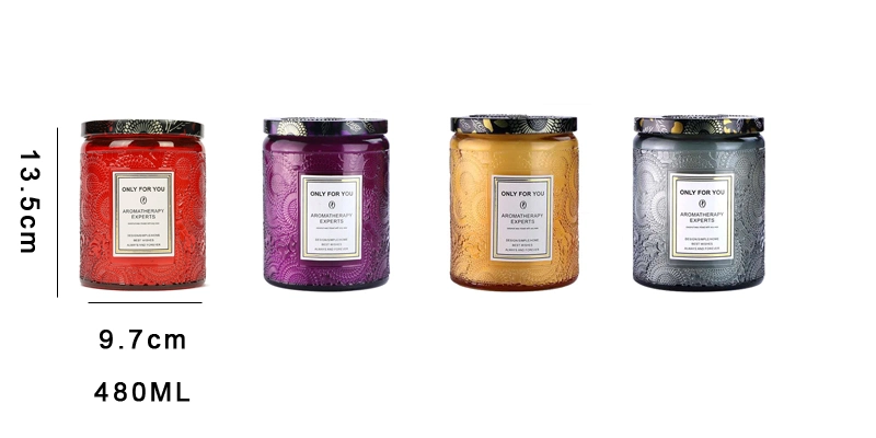 Colorful Glass Candle Jar Beautiful Candle Jar Wholesale Color Candle Jar