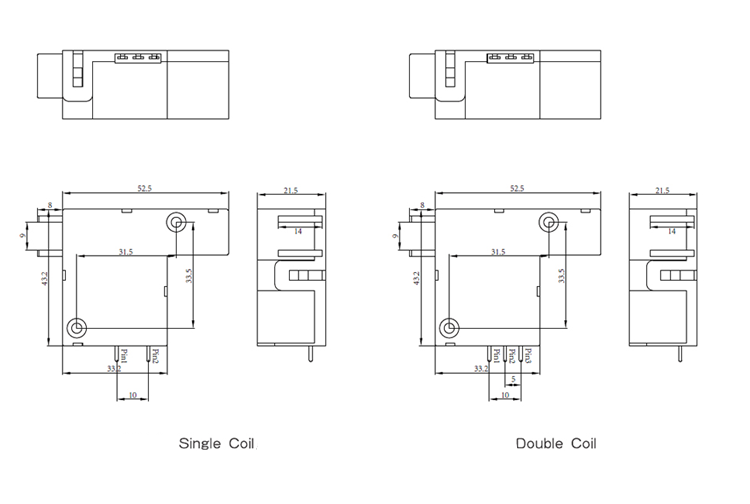 Control Relay Switch Current 120A 24VAC PCB Latching Relay Schematic