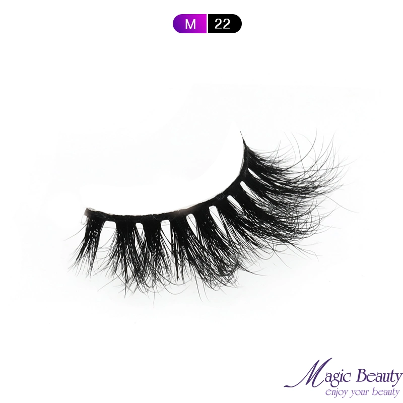 3D M19 M22 Mink Fur Lashes Wholesale Korean PBT Fiber Eyelashes Beauty Cosmetics Eyelash for Makeup Artists