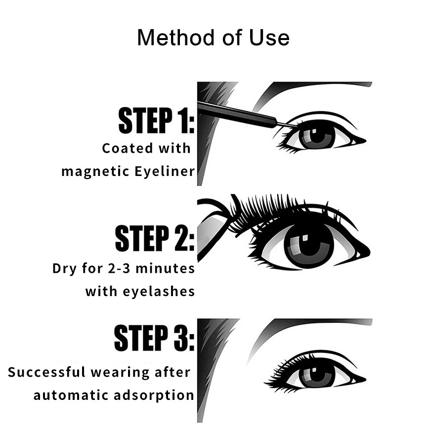 High Quality Magnetic Eyeliner Waterproof Magic Adhesive Eyeliner Pen for Eyelashes