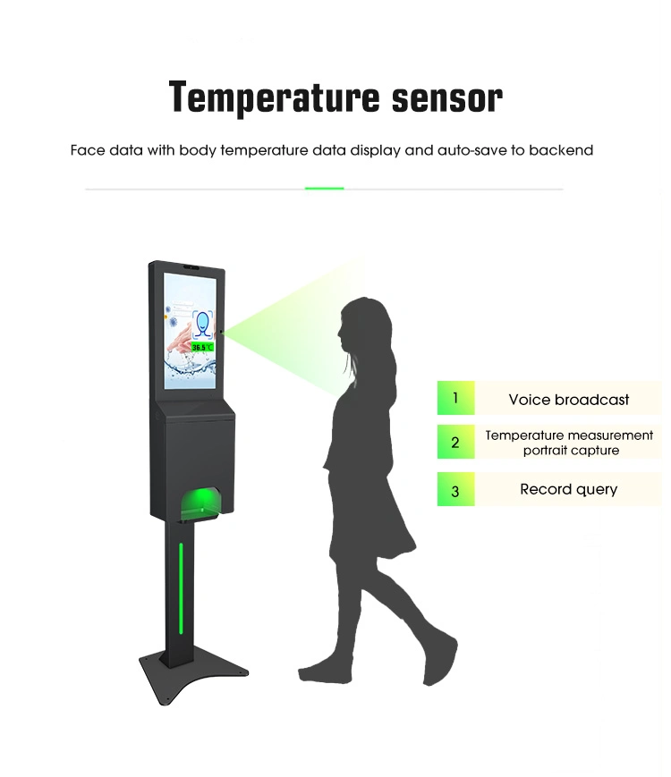 Auto Hand Sanitizer Hand Sanitizer Dispenser Stand with Billboard Hand Sanitizer Dispenser Stations