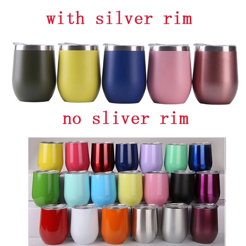 12oz 350ml Insulated Glitter Glass Stemless Wine Tumbler with Straw Lid Slide Lid Straw Brush