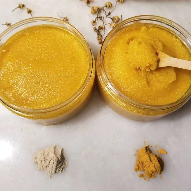 OEM Remove Dark Spots Acne Blackheads Body Exfoliating Sugar Scrub Brightening Turmeric and Honey Face Scrub