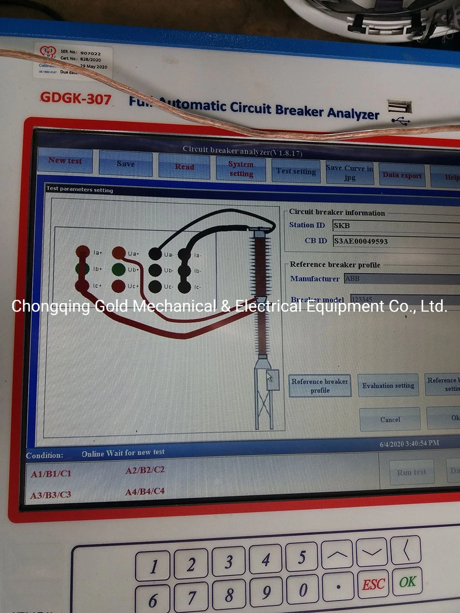 High Voltage Circuit Breaker Test Instrument Touch Screen Hv Circuit Breaker Vibration Analyzer