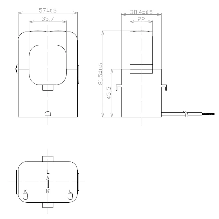 Echun 36mm Ecs36 Split Core Current Transformer with Customized Current Ratio