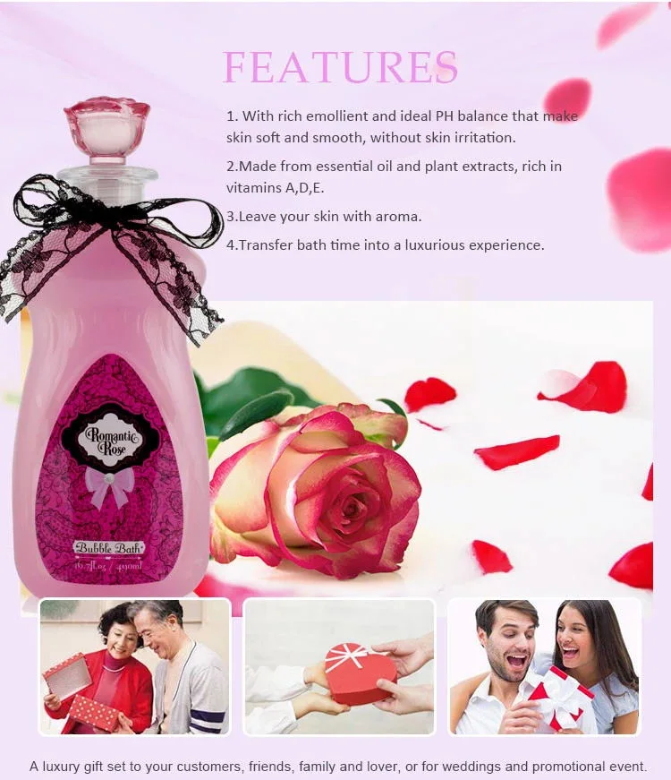 Delicate Rose Bath Set for Girl with EVA Puff