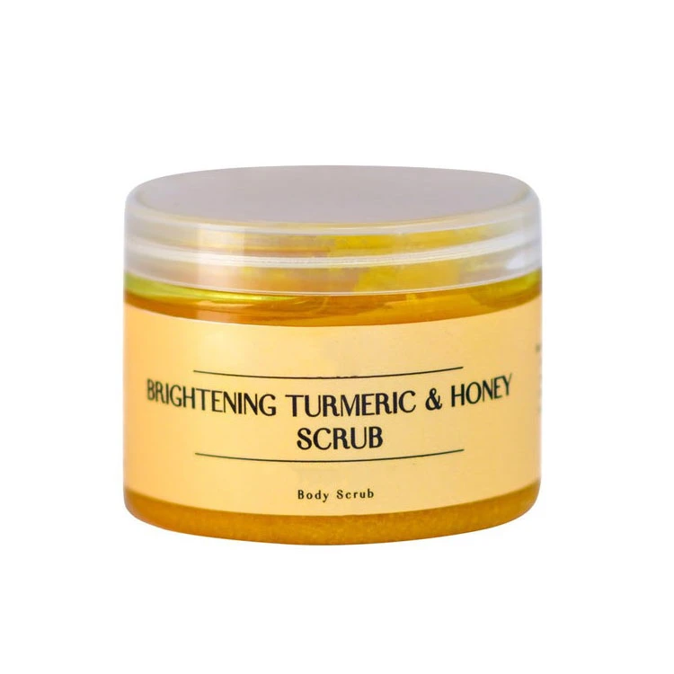 OEM Remove Dark Spots Acne Blackheads Body Exfoliating Sugar Scrub Brightening Turmeric and Honey Face Scrub