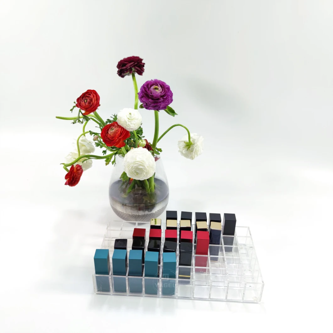 Wholesale Clear Acrylic 50 Slots Makeup Lipstick Holder Lipstick Organizer