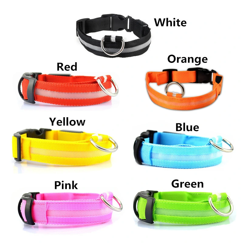 Pet Supplies USB Rechargeable Pet Dog LED Glowing Collar Pet Luminous Flashing Necklace Outdoor Walking Dog Night Safety Collar