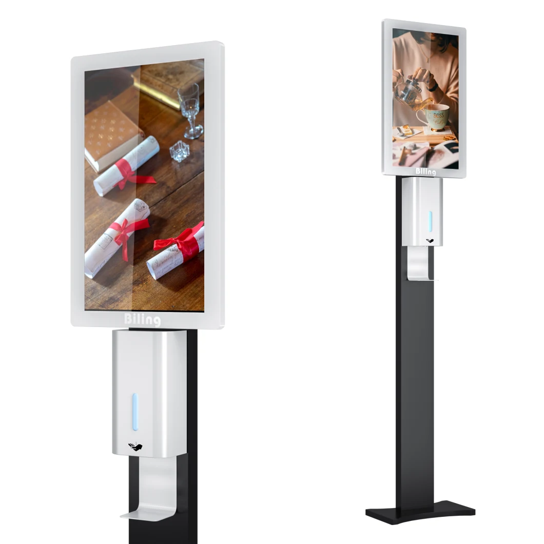 LCD Advertising Screen Hand Sanitizing Billboard Kiosk Digital Signage Hand Sanitizers