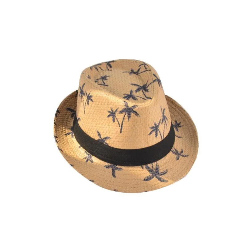 Summer Wide Brim Straw with Large Bowknot Printed Panama Straw Hats for Adults