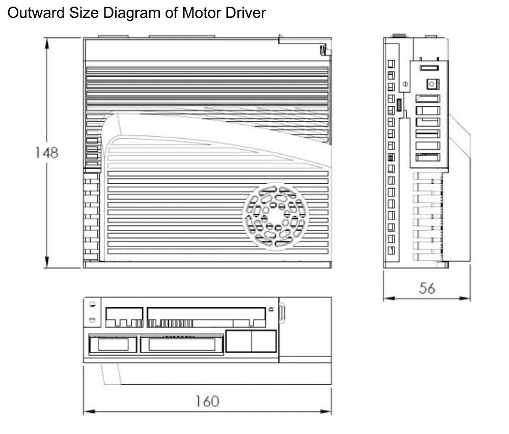 400W AC Servo Motor and Driver 220V or 110V 3000rpm 80mm 1.27nm AC Motor for Rope Braiding Machine