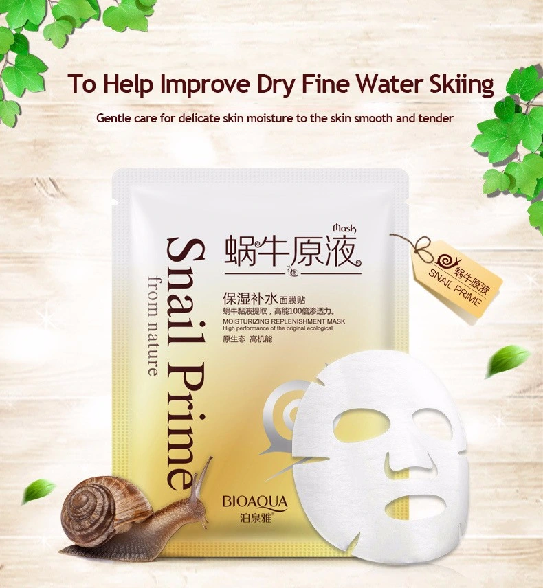 10 PCS Snail Mask Set Hyaluronic Acid Mask Moisture Hydrating Whiten Shrink Pores Anti Wrinkle Repair Facial Skin Care