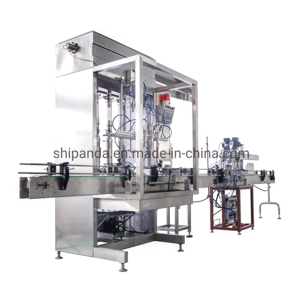 Automatic Machinery Hand Lotion Liquid Soap Disinfectant Hand Sanitizer Liquid Bottle Filling Machine Production Line