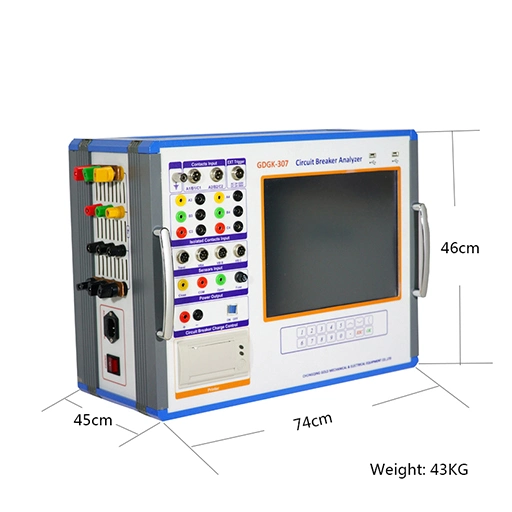 High Voltage Circuit Breaker Test Instrument Touch Screen Hv Circuit Breaker Vibration Analyzer