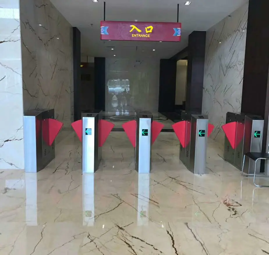 Retractable Access Control Wing Turnstile Barrier Pedestrian Gate Flap Barrier Gate