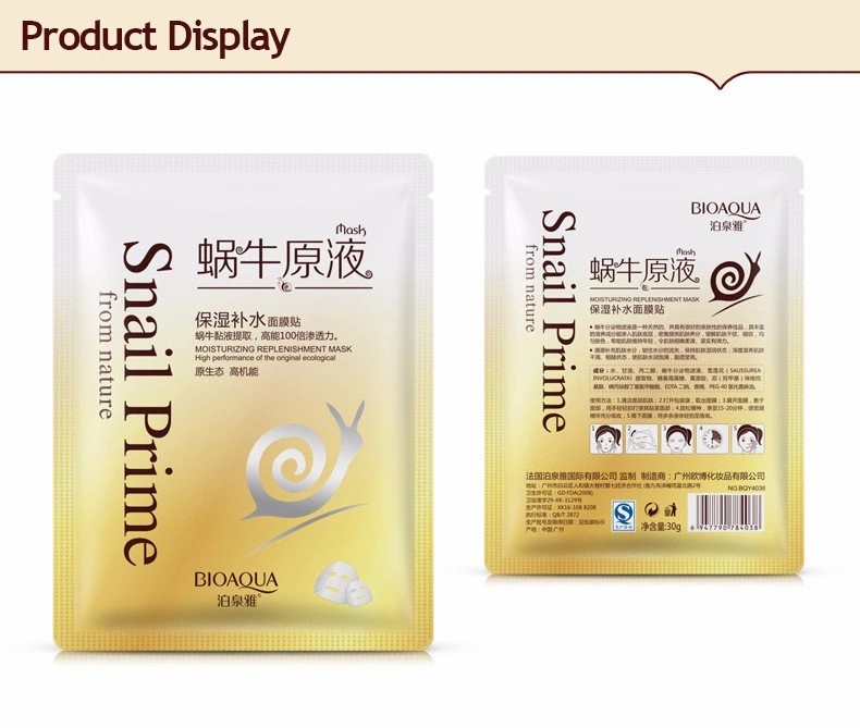 10 PCS Snail Mask Set Hyaluronic Acid Mask Moisture Hydrating Whiten Shrink Pores Anti Wrinkle Repair Facial Skin Care