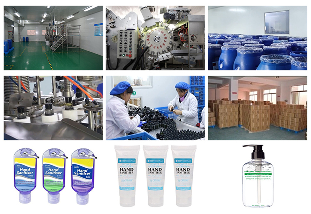 OEM Custom 300ml 500ml Liquid Hand Sanitiser Gel Antibacterial Rinse-Free 75% Alcohol Gel Hand Sanitizer