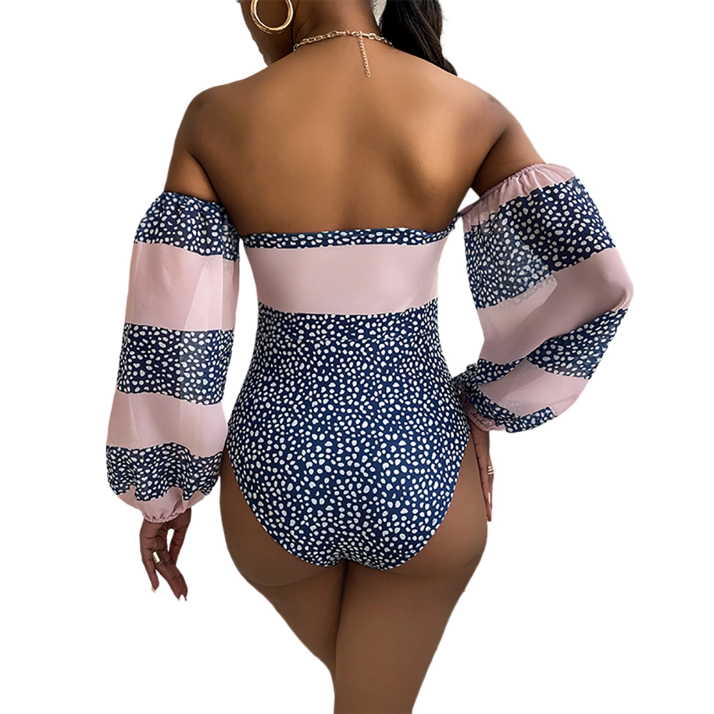 Sexy Bathing Suits One Piece Women Long Sleeve Swimsuit with Beach Cover Set