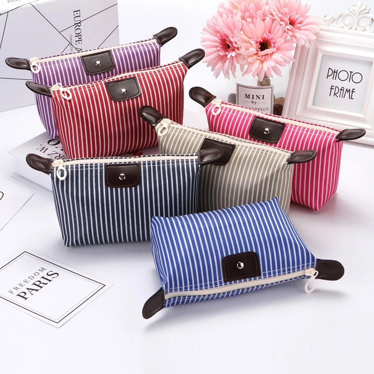 Waterproof Zipper Makeup Bag Portable Travel Toiletry Pouch Cosmetic Bag Lady Dumpling Custom Cosmetic Makeup Bag