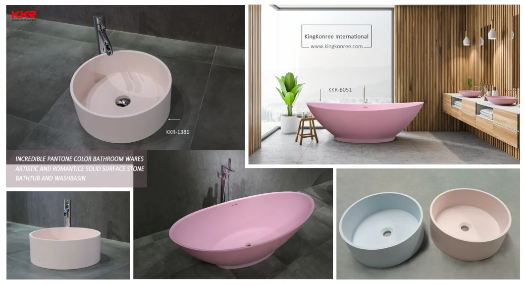 Custom Resin Bath Tub Artificial Stone Soaking Bathtub Freestanding Solid Surface Bathtub