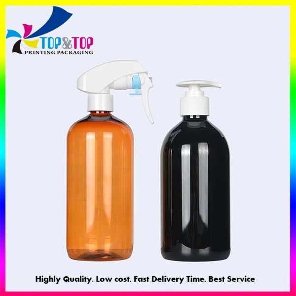 Custom Empty Semitransparent Pet Plastic Gel Hand Sanitizers Soap Shampoo Alcohol Disinfection Lotion/Spray Pump Bottle