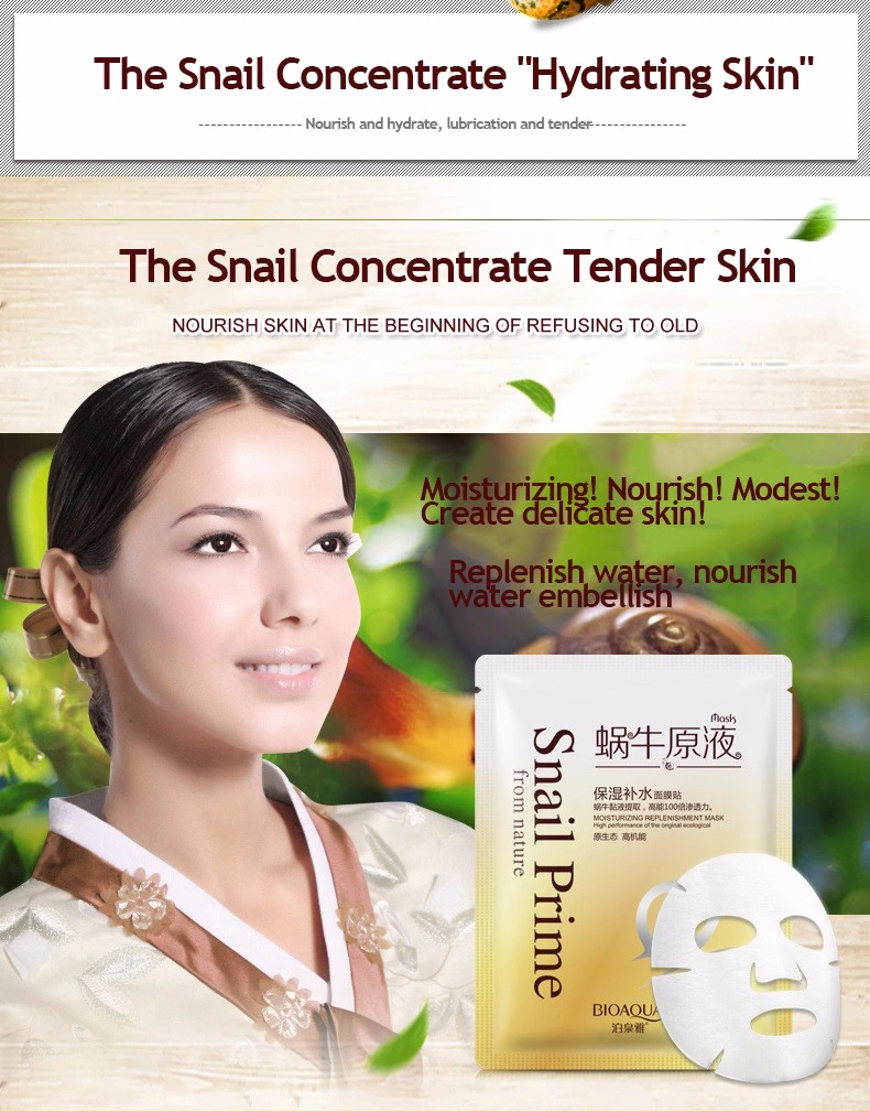 10 PCS Snail Mask Set Hyaluronic Acid Mask Moisture Hydrating Whiten Shrink Pores Anti Wrinkle Repair Facial Skin Care