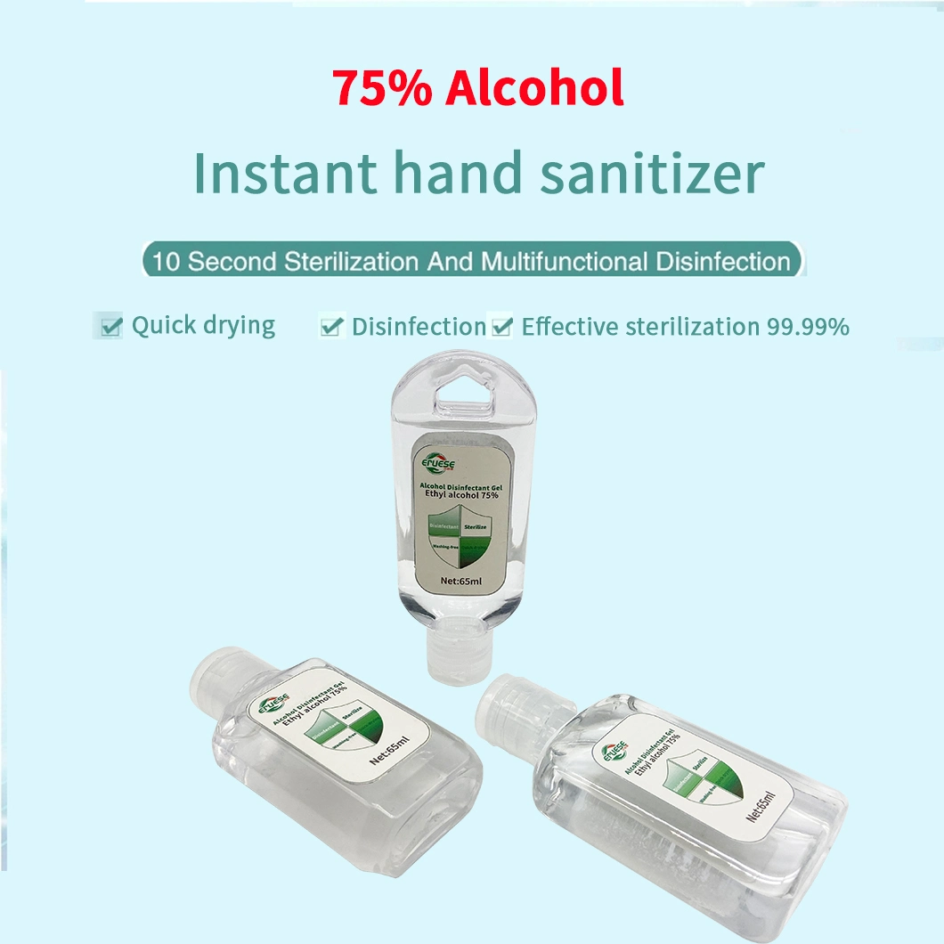 65ml 75% Alcohol Moisture Disinfectant Hand Sanitizer Gel MSDS Certification