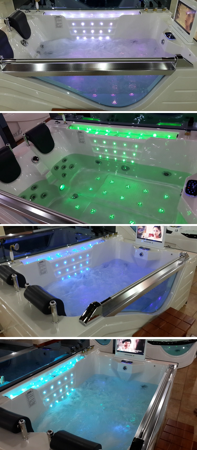 Pure Acrylic Massage Style Bathtub with Double Bath Sets