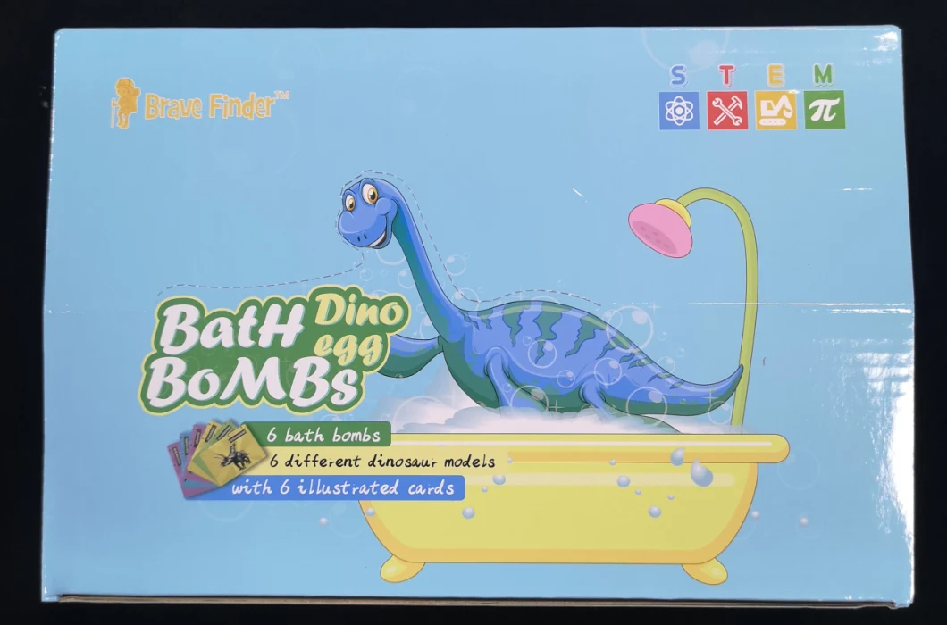 SPA Bomb Dinosaur Egg Bath Bombs with Funny Dinosaur Card